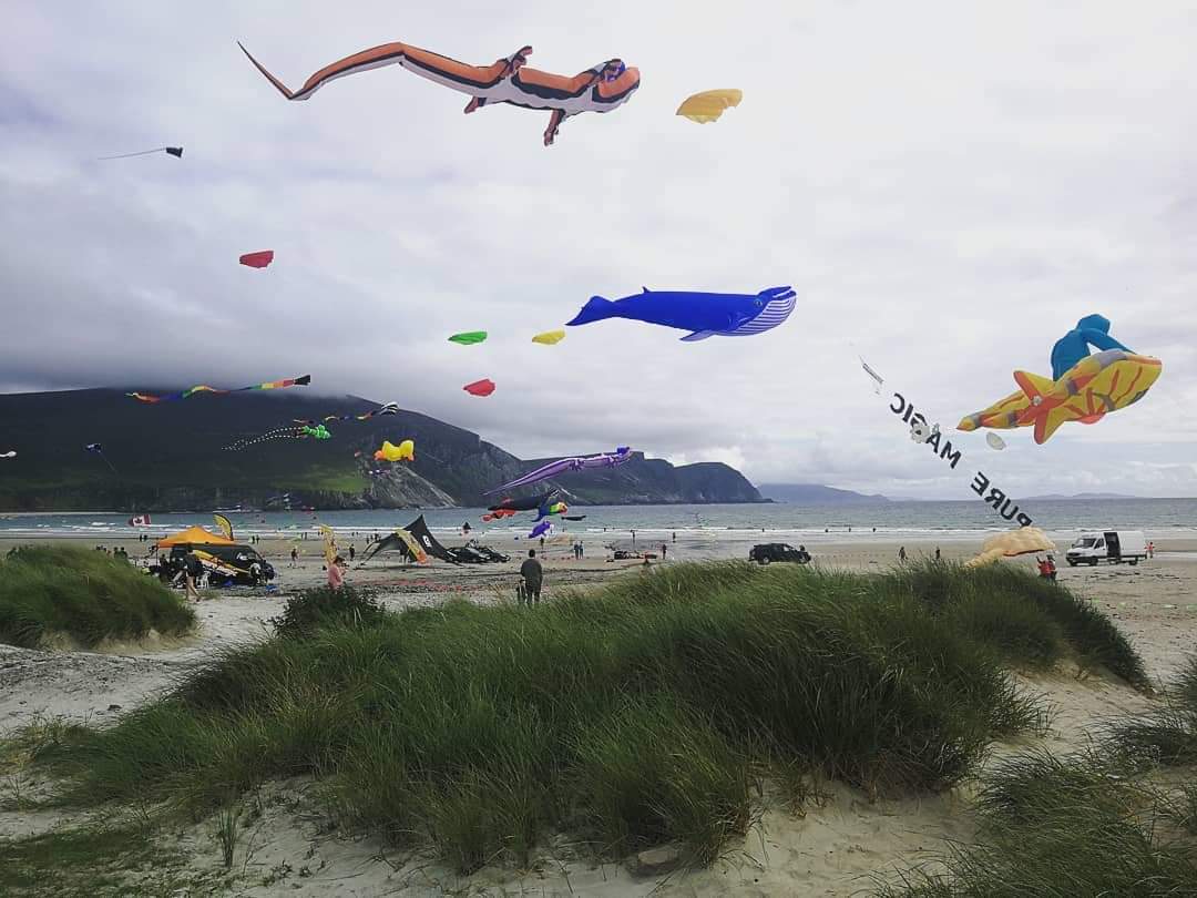 Flying kites at Achill festival