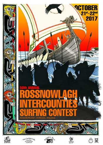 Rossnowlagh surfing poster